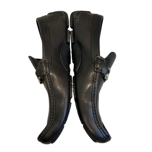 SALVATORE FERRAGAMO Plum Leather Driving Shoes Sz 8.5 EE, RETAIL $560 - Picture 5 of 14